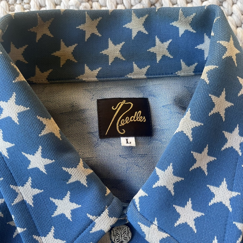 Needles SS23 'Penny Jean' Blue Lightweight Button Up Jacket - Picture 3 of 7